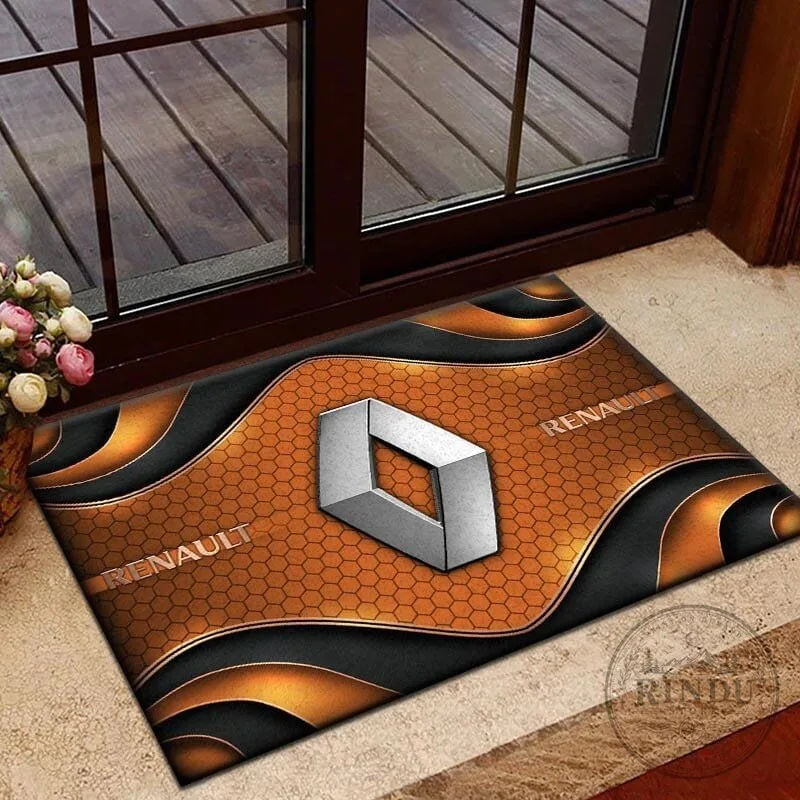 Renault Car Logo Blue Black Honeycomb Pattern Welcome Doormat 15 Renault Car Logo Blue Black Honeycomb Pattern Welcome Doormat