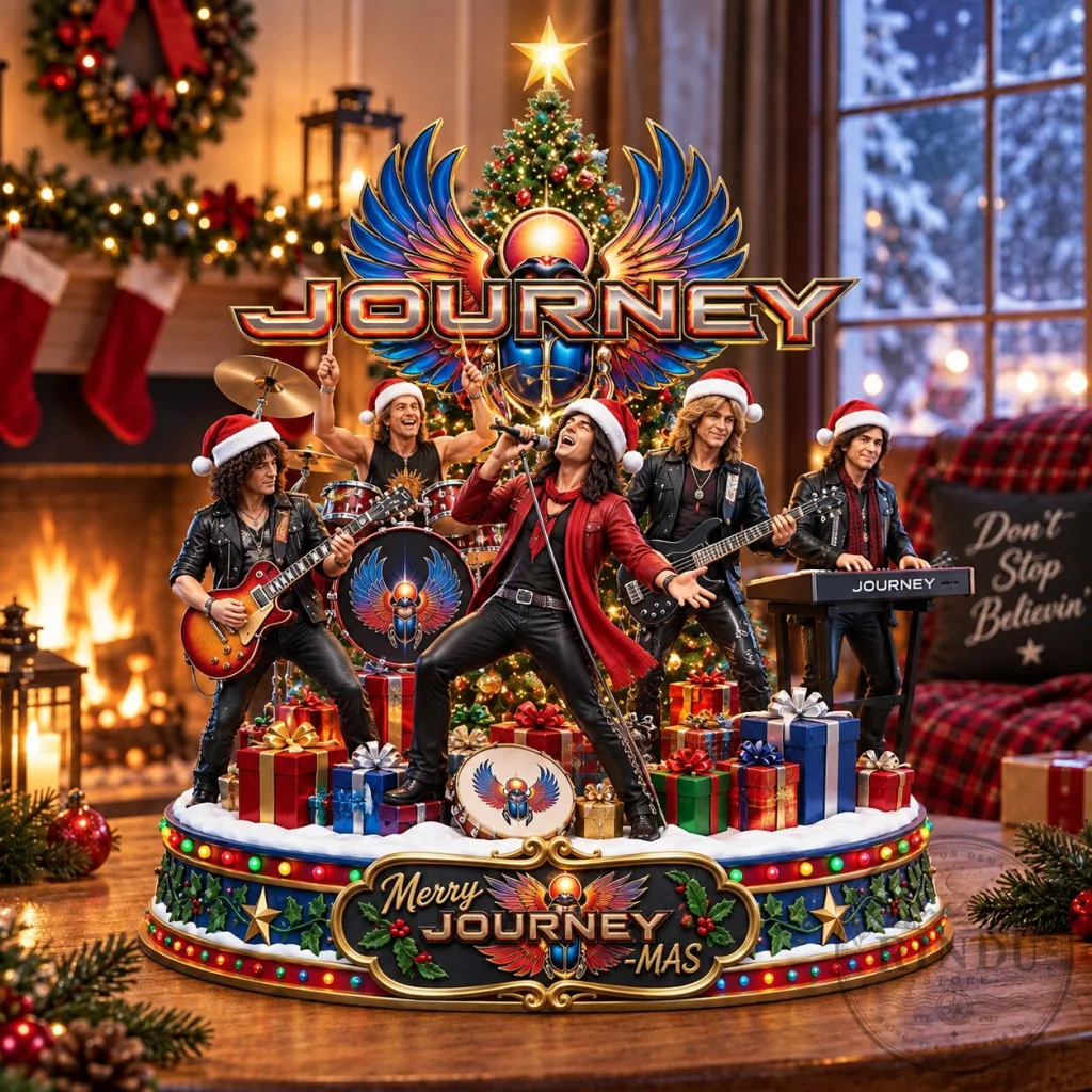 Journey Band Christmas Holiday Light Up Musical Figurine Decoration Journey Band Christmas Holiday Light Up Musical Figurine Decoration