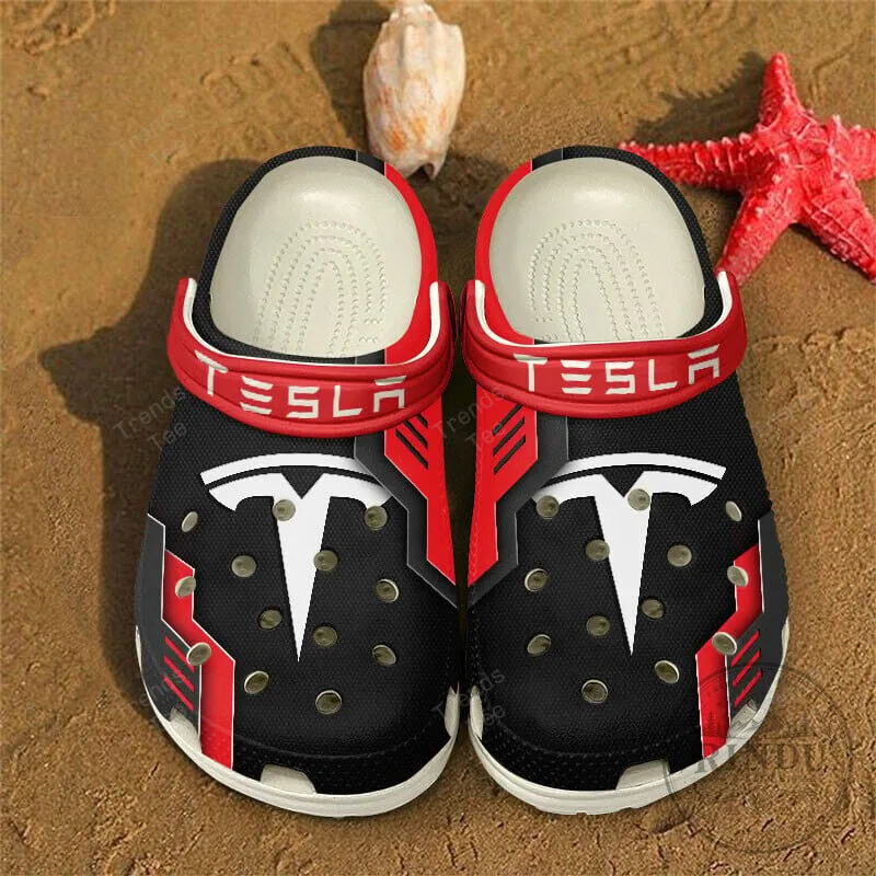 Tesla Motors Red and Black Patterned Classic Casual Shoes