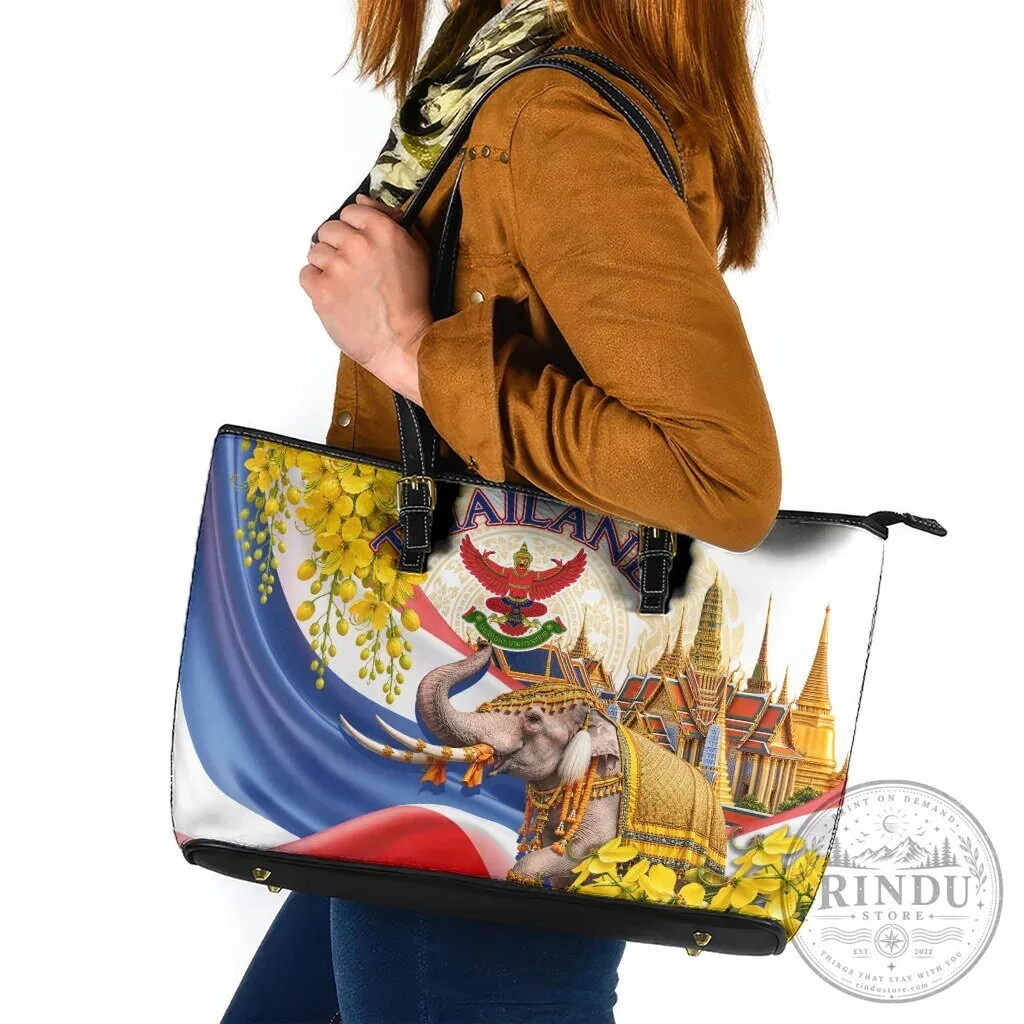 Thailand Golden Elephant Grand Palace Temple Thai Culture Heritage Tote Bag