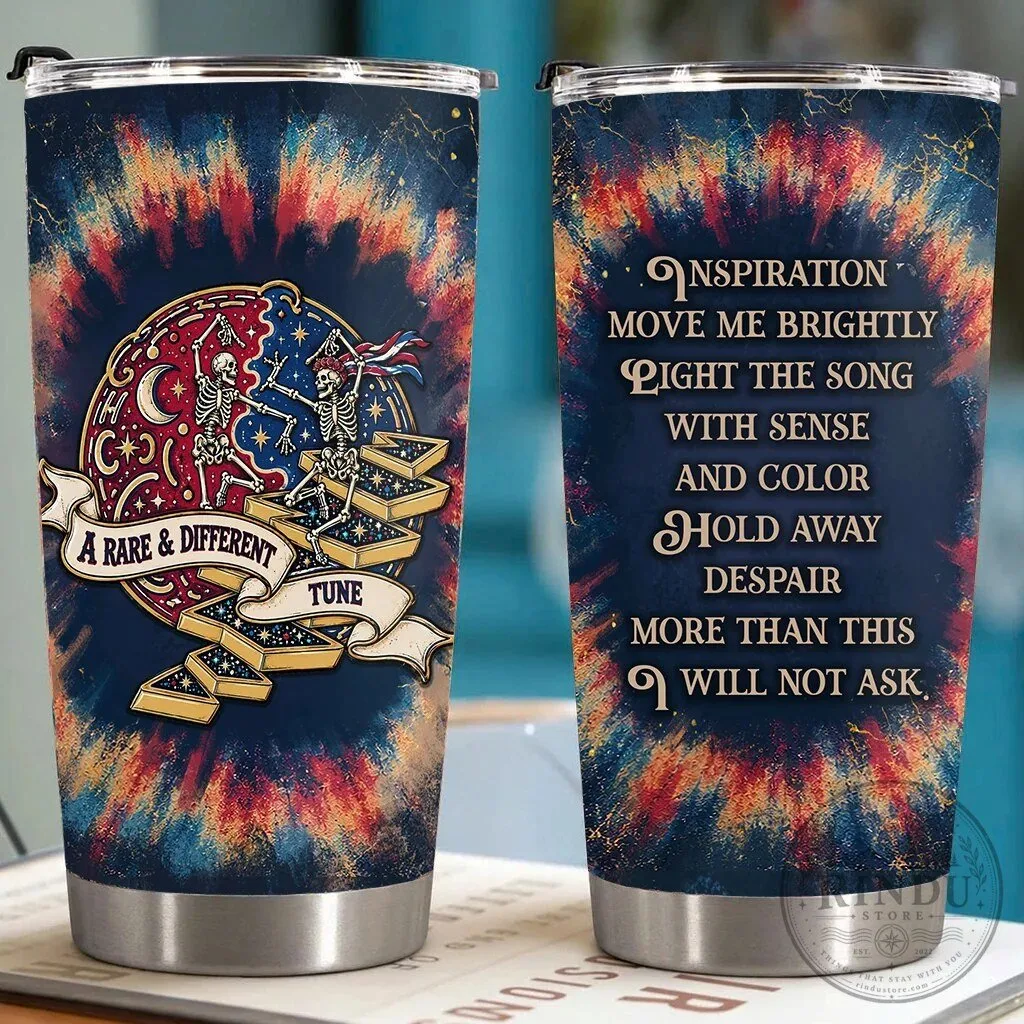 Grateful Dead Terrapin Station Lyrics Tie-Dye Stainless Steel Tumbler 10 Grateful Dead Terrapin Station Lyrics Tie-Dye Stainless Steel Tumbler