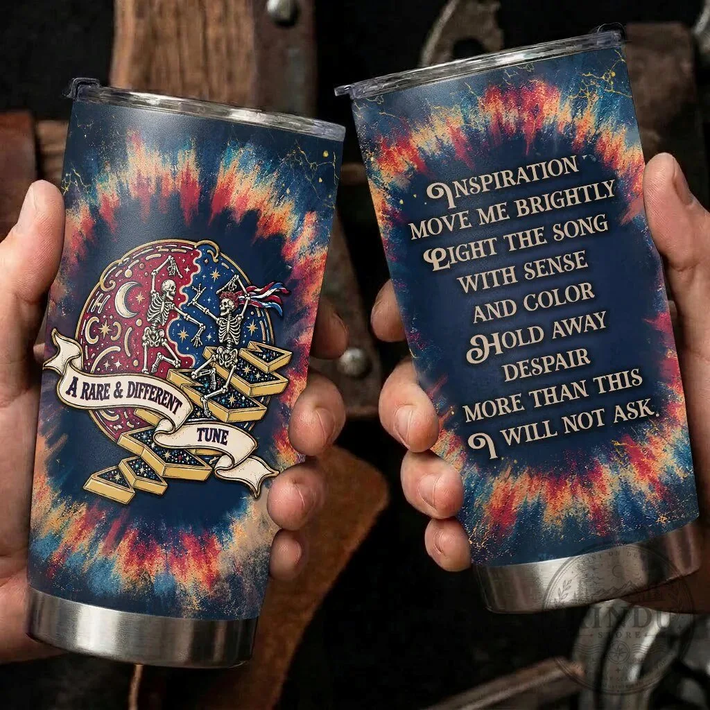 Grateful Dead Terrapin Station Lyrics Tie-Dye Stainless Steel Tumbler 11 Grateful Dead Terrapin Station Lyrics Tie-Dye Stainless Steel Tumbler
