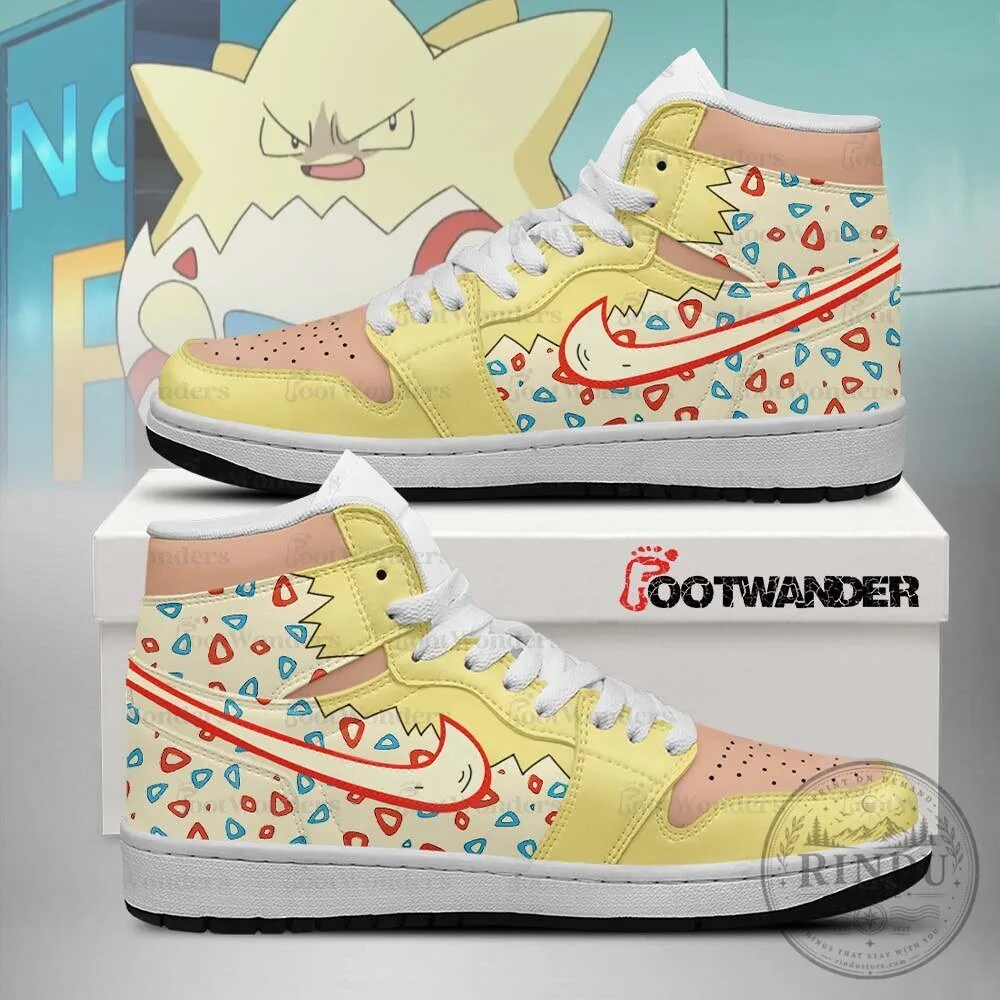 Togepi Pokemon Anime Character High Top Sneakers Custom Shoes 7 Togepi Pokemon Anime Character High Top Sneakers Custom Shoes