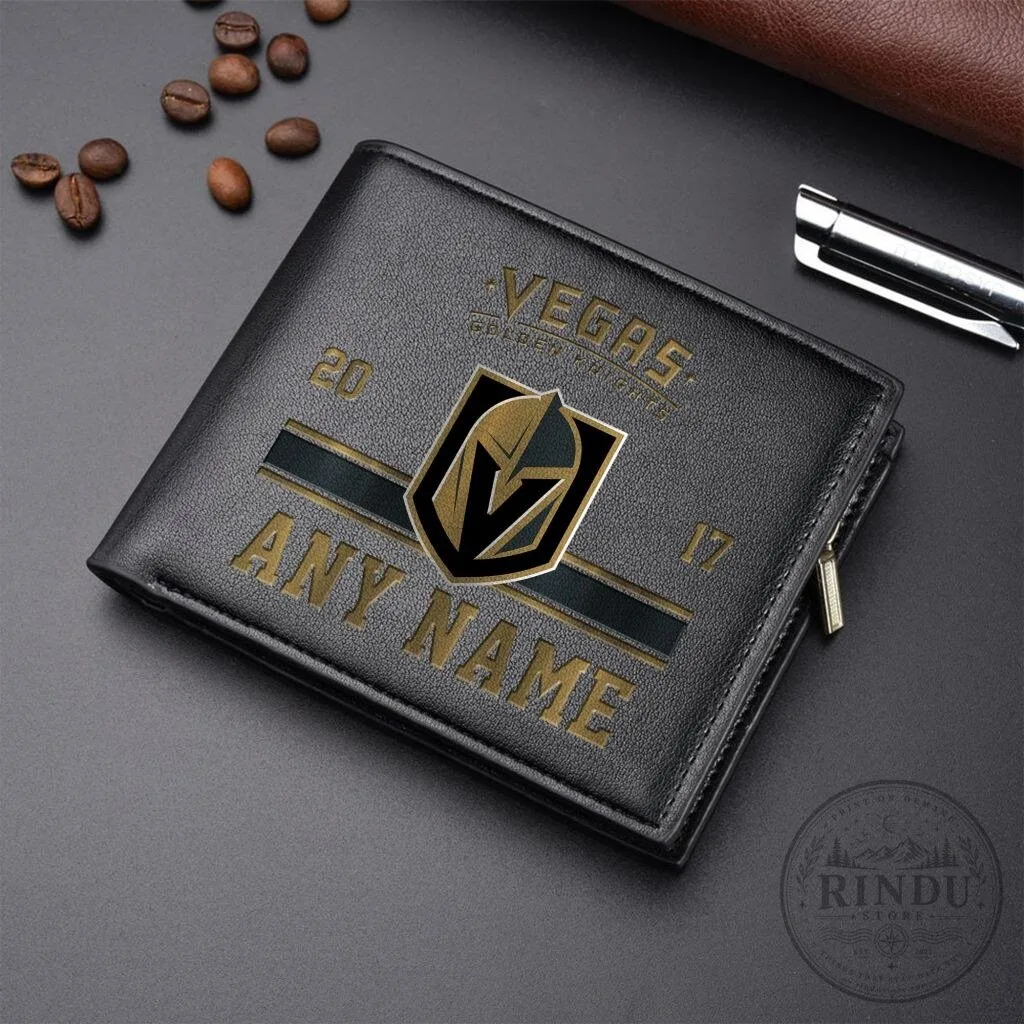 Vegas Golden Knights Personalized Name Leather Wallet 6 Vegas Golden Knights Personalized Name Leather Wallet