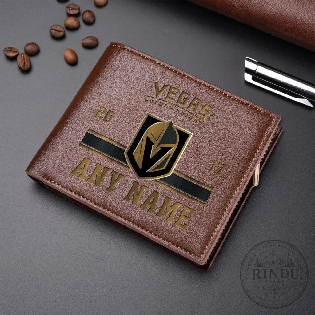 Vegas Golden Knights Personalized Name Leather Wallet 7 Vegas Golden Knights Personalized Name Leather Wallet
