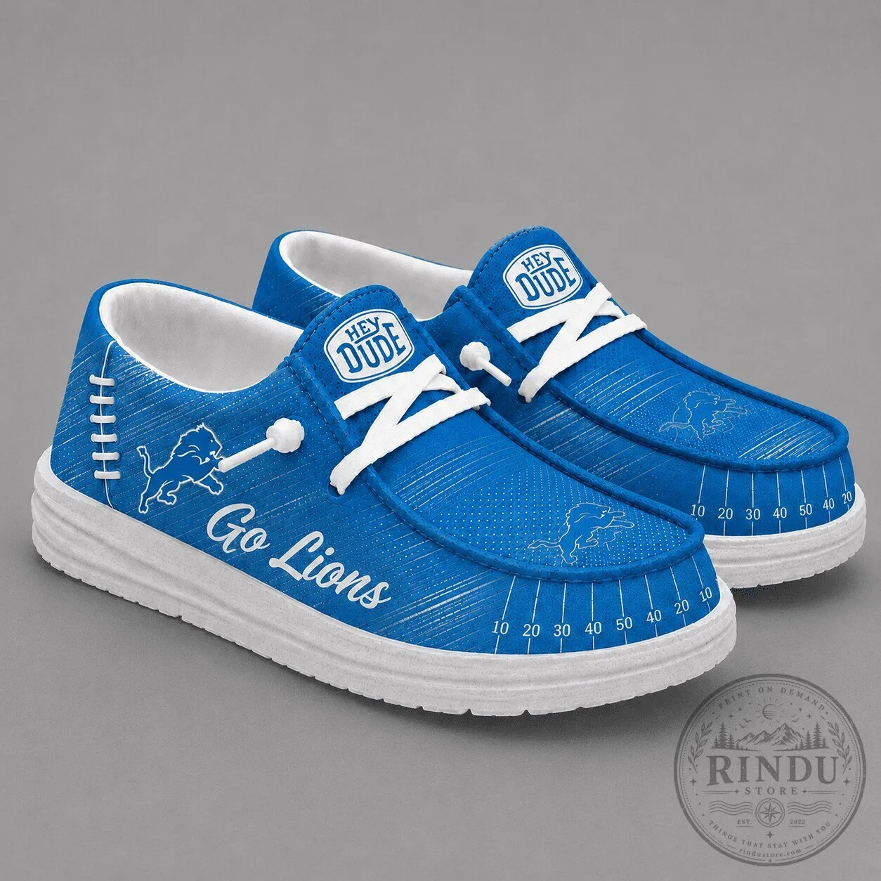 Loafer Shoes for Fans of Detroit Lions Football Field