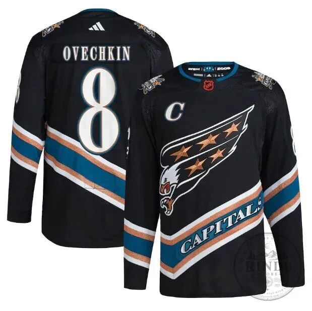 Washington Capitals Alexander Ovechkin Reverse Retro 2.0 Black Hockey Jersey 7 Washington Capitals Alexander Ovechkin Reverse Retro 2.0 Black Hockey Jersey