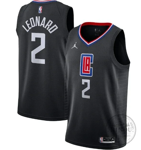 Kawhi Leonard Los Angeles Clippers Statement Edition Black Basketball Jersey