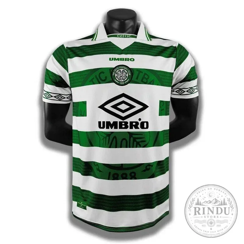 Celtic Football Club 1998-1999 Home Retro Soccer Jersey
