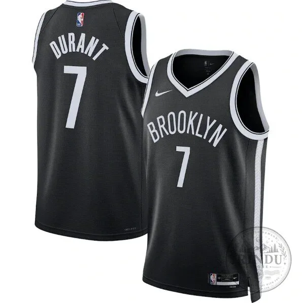 Brooklyn Nets Kevin Durant Number 7 Icon Edition Black Basketball Jersey