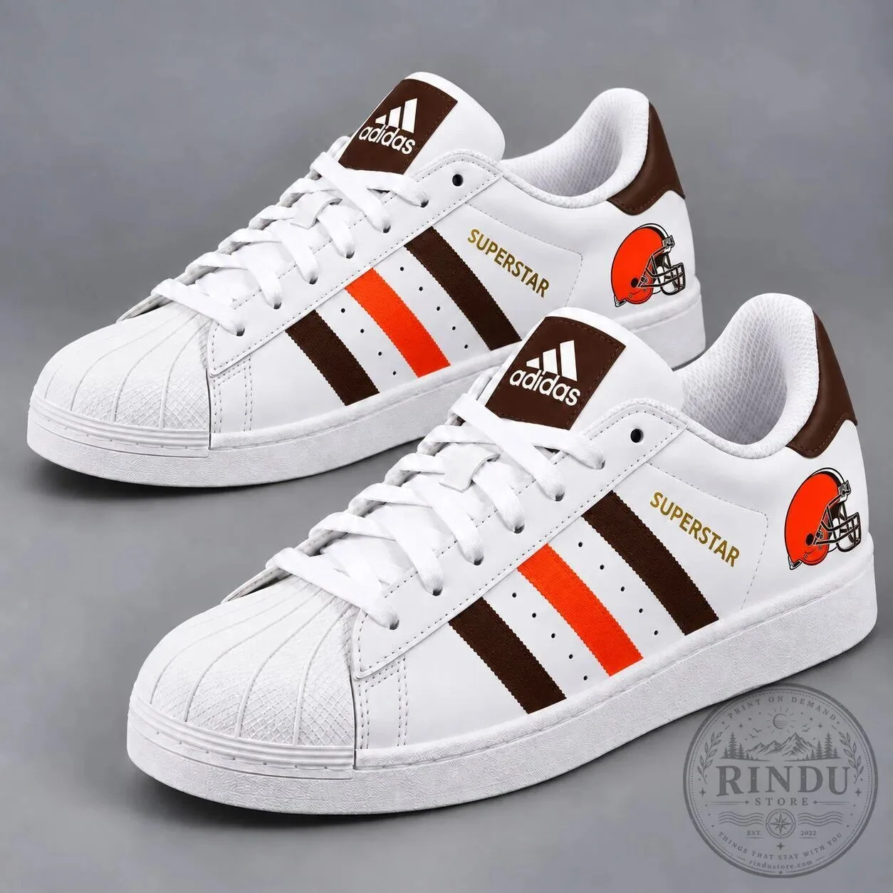 Cleveland Browns NFL Team Pride Superstar Shoes for Men and Women