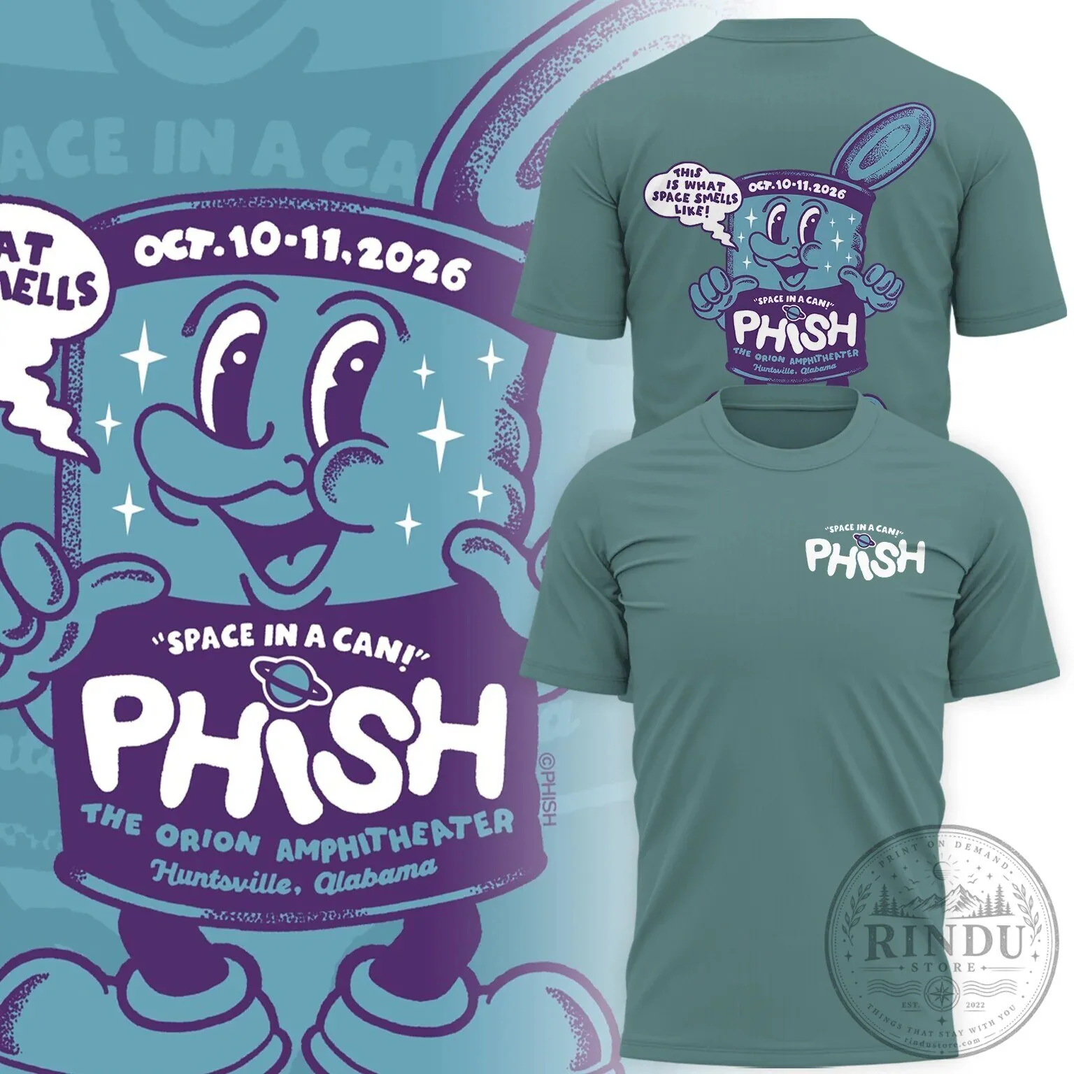 Phish Space in a Can Huntsville Alabama Concert Event T-Shirt