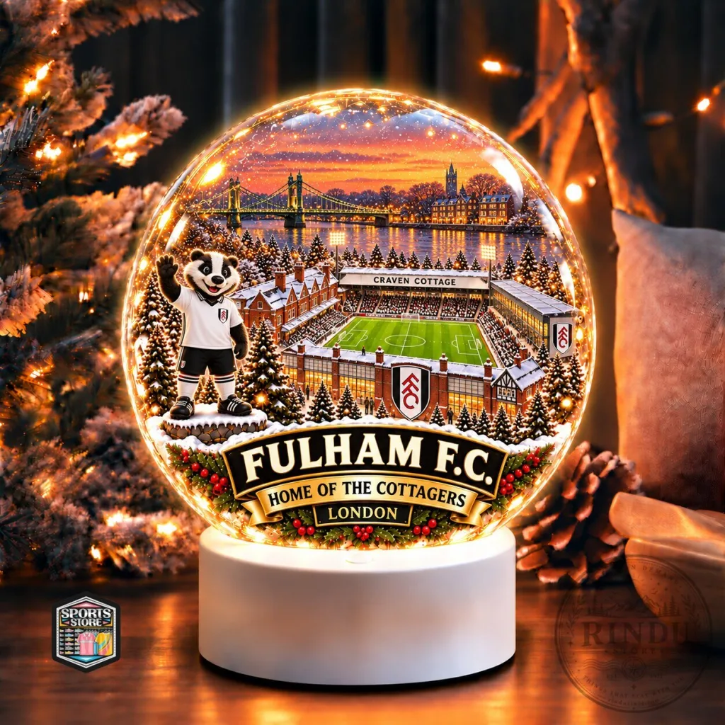 Fulham Football Club Craven Cottage Stadium Christmas Snow Globe Light Fulham Football Club Craven Cottage Stadium Christmas Snow Globe Light