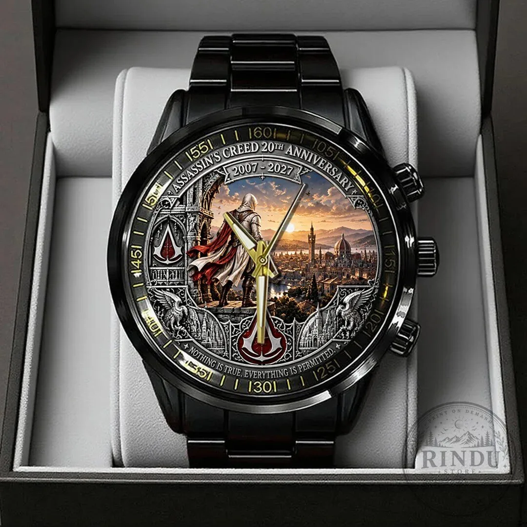 Black Stainless Steel Watch for the 20th Anniversary of Assassin's Creed