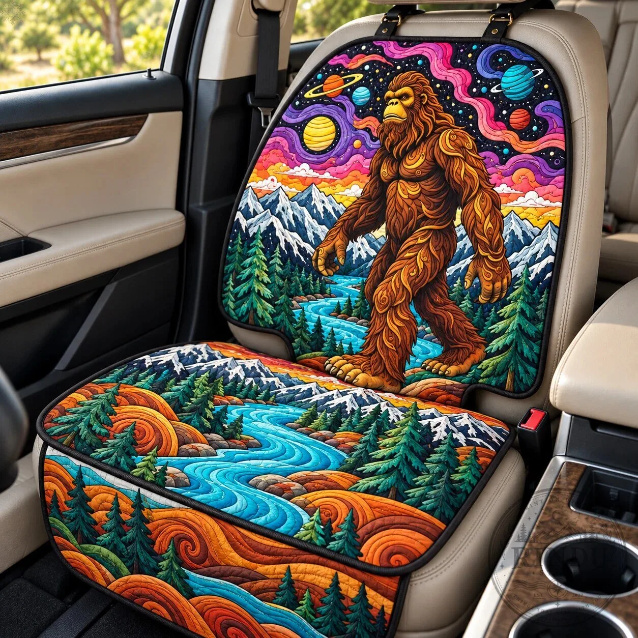 Bigfoot Mountain Adventure Car Seat Cover Protector
