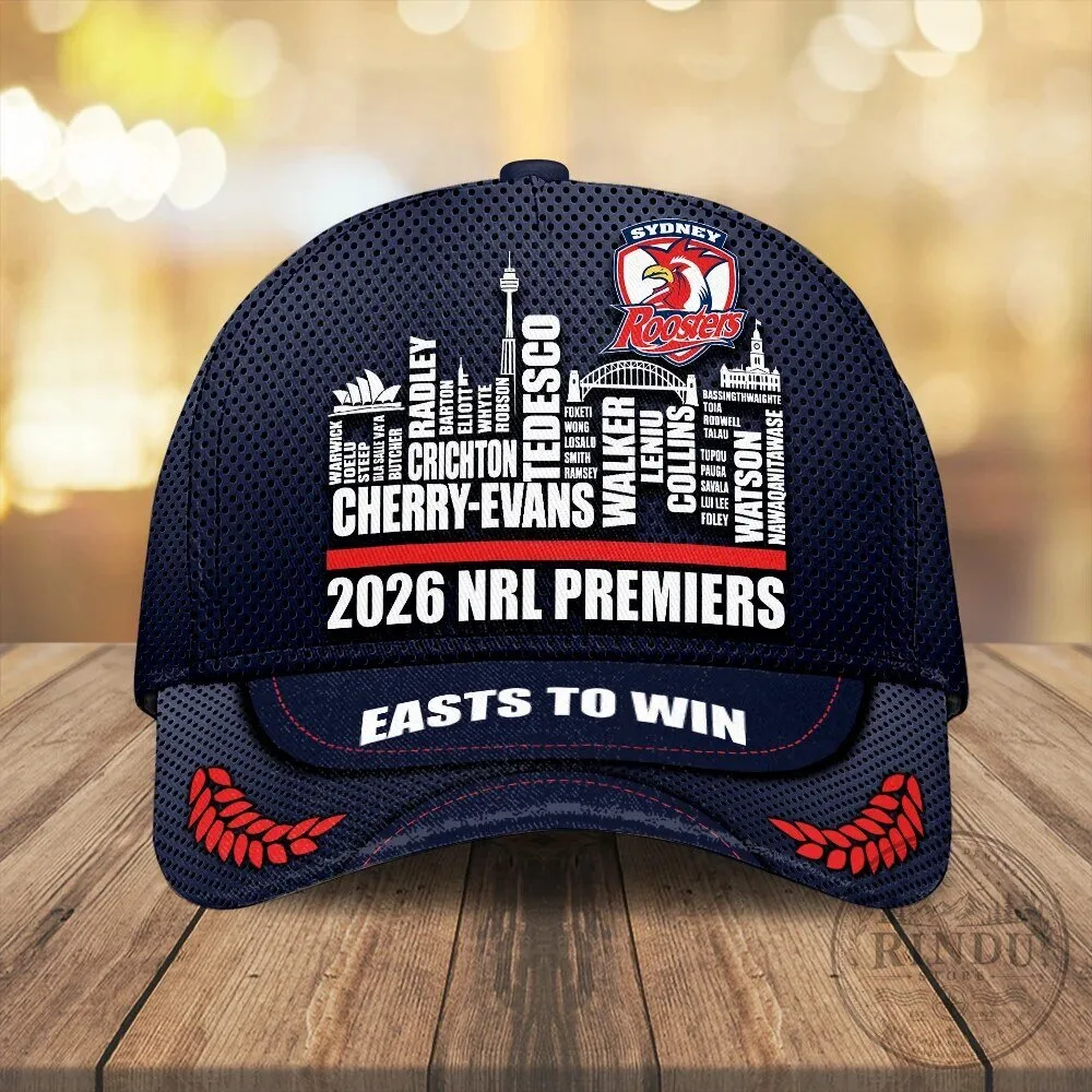 Baseball Cap Hat for Sydney Roosters 2026 NRL Premiers - Easts To Win