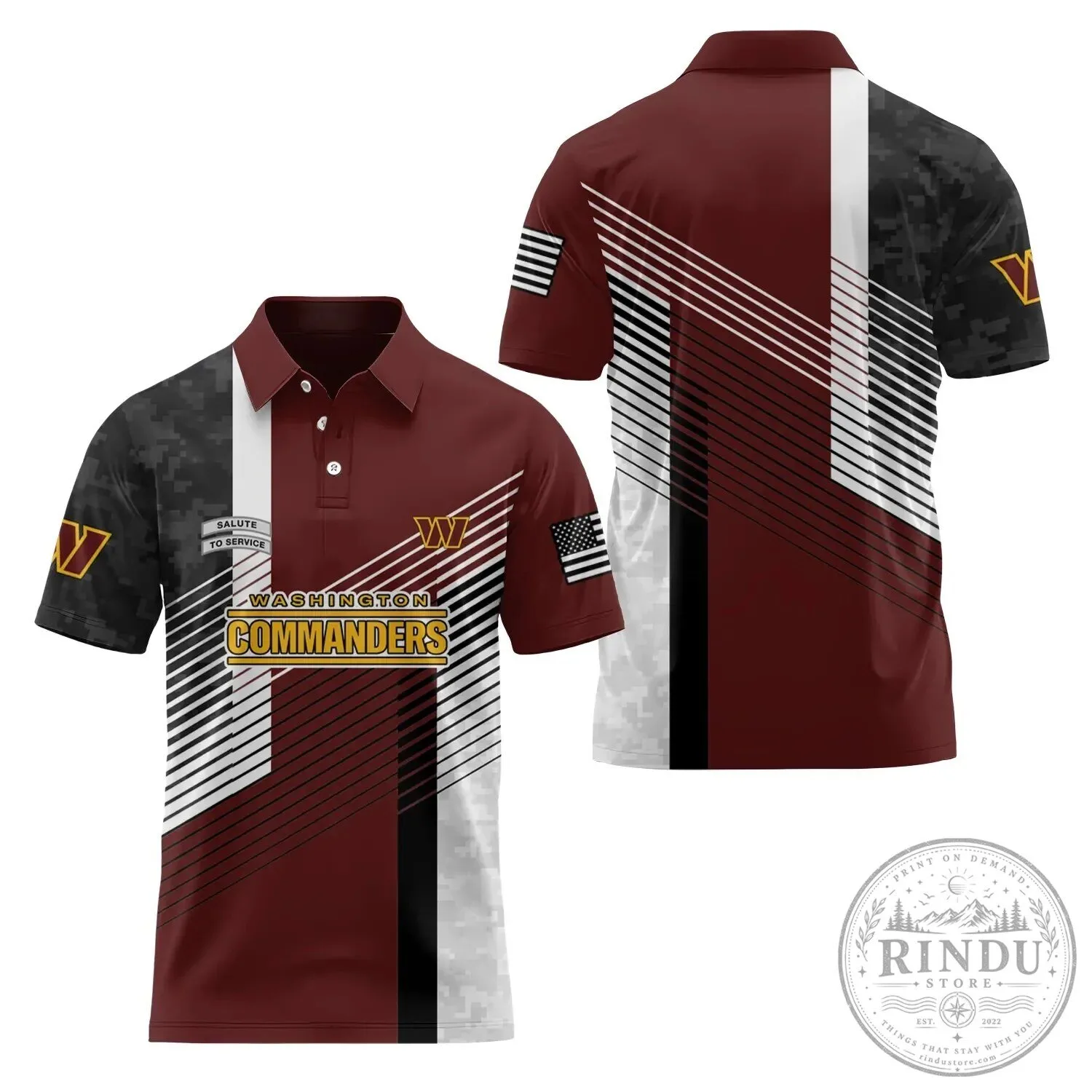 Washington Commanders Salute To Service Football Team Polo Shirt 5 Washington Commanders Salute To Service Football Team Polo Shirt