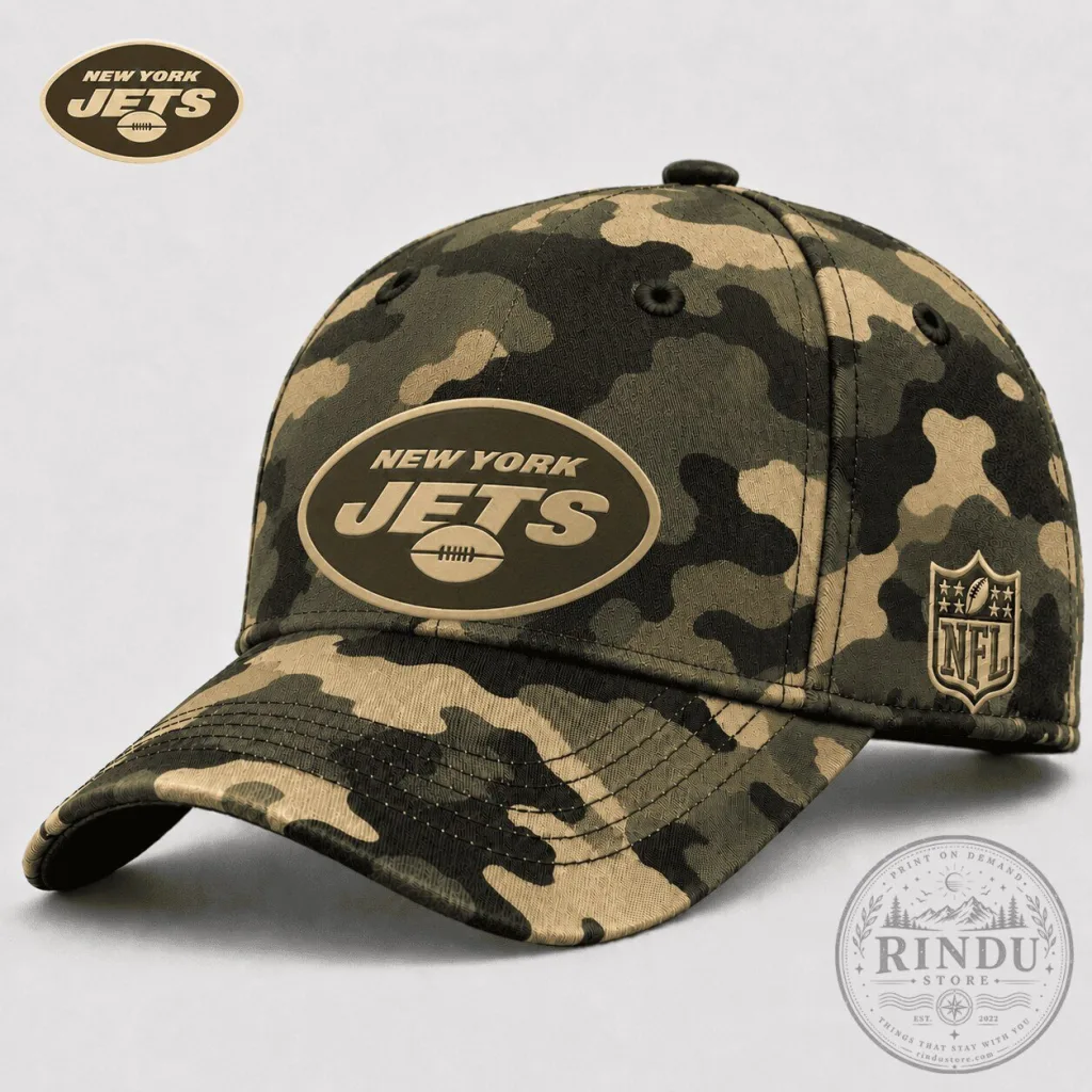 New York Jets Camouflage Game Day Baseball Cap Hat New York Jets Camouflage Game Day Baseball Cap Hat