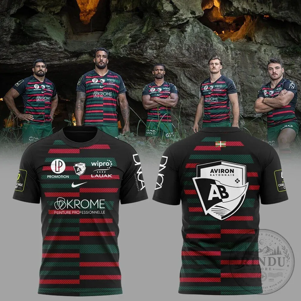 Aviron Bayonnais Rugby Club 2023-2024 Third Kit Replica Rugby Jersey 5 Aviron Bayonnais Rugby Club 2023-2024 Third Kit Replica Rugby Jersey