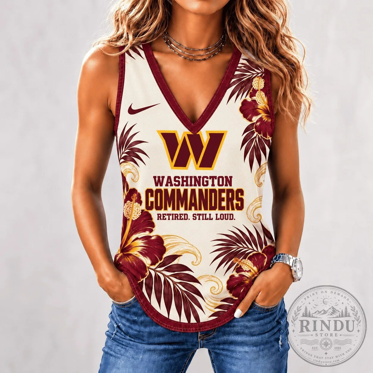 Washington Commanders Retired Still Loud Tropical Tank Top 3 Washington Commanders Retired Still Loud Tropical Tank Top