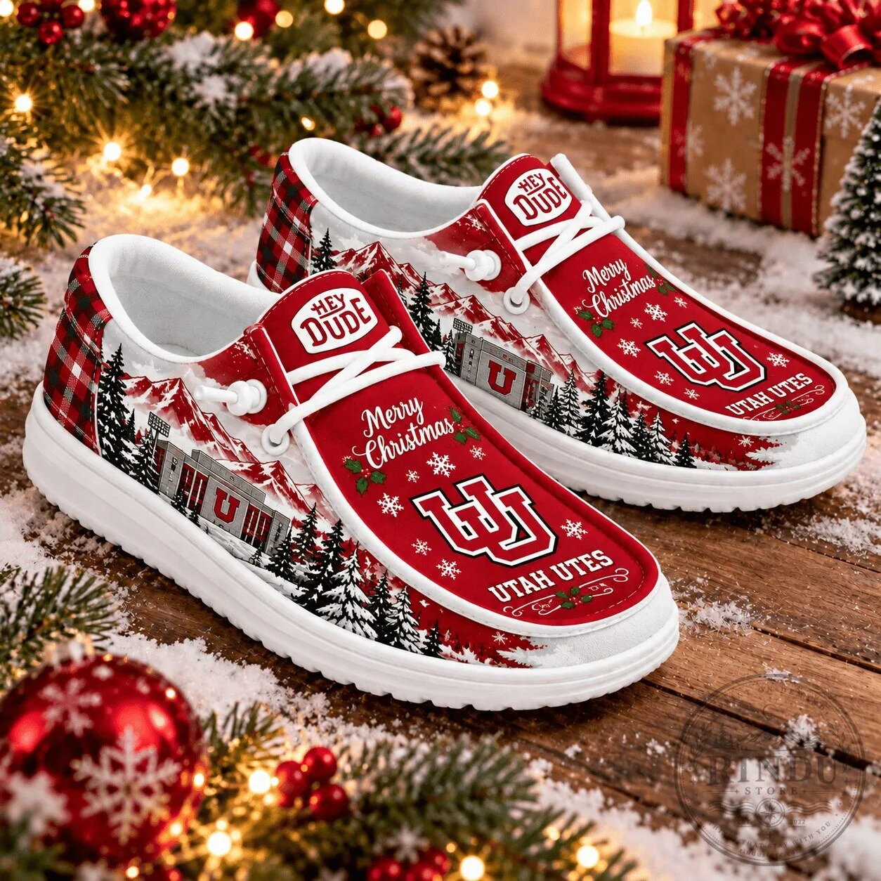Utah Utes Christmas Holiday Loafer Shoes – Merry Christmas Gift for Fans