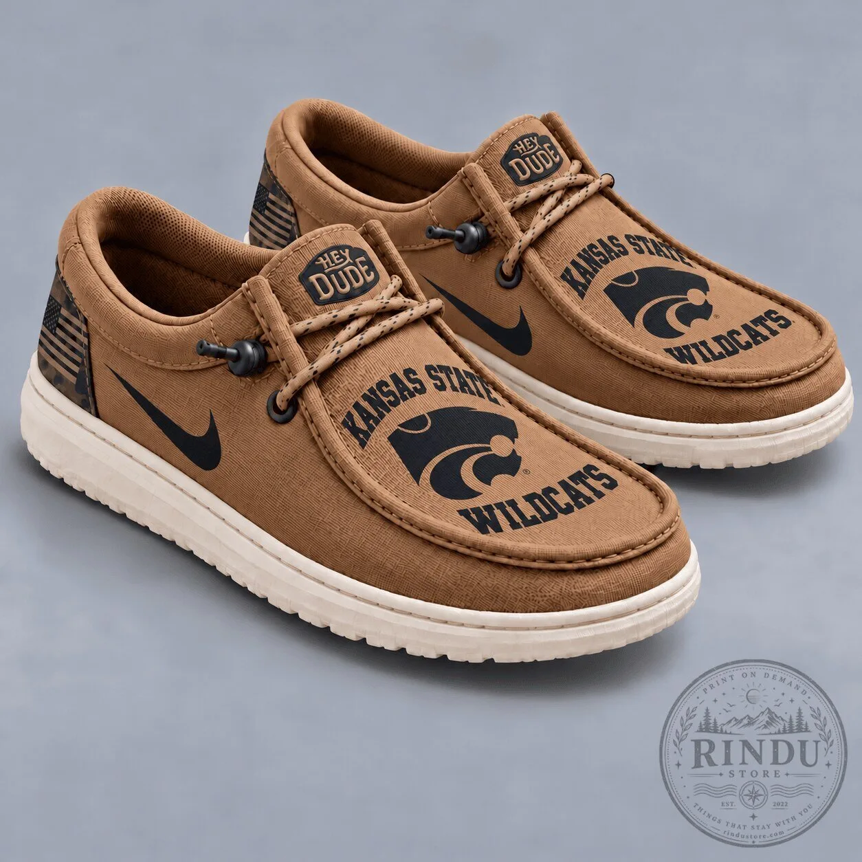 Kansas State Wildcats Hey Dude Style Loafer Shoes
