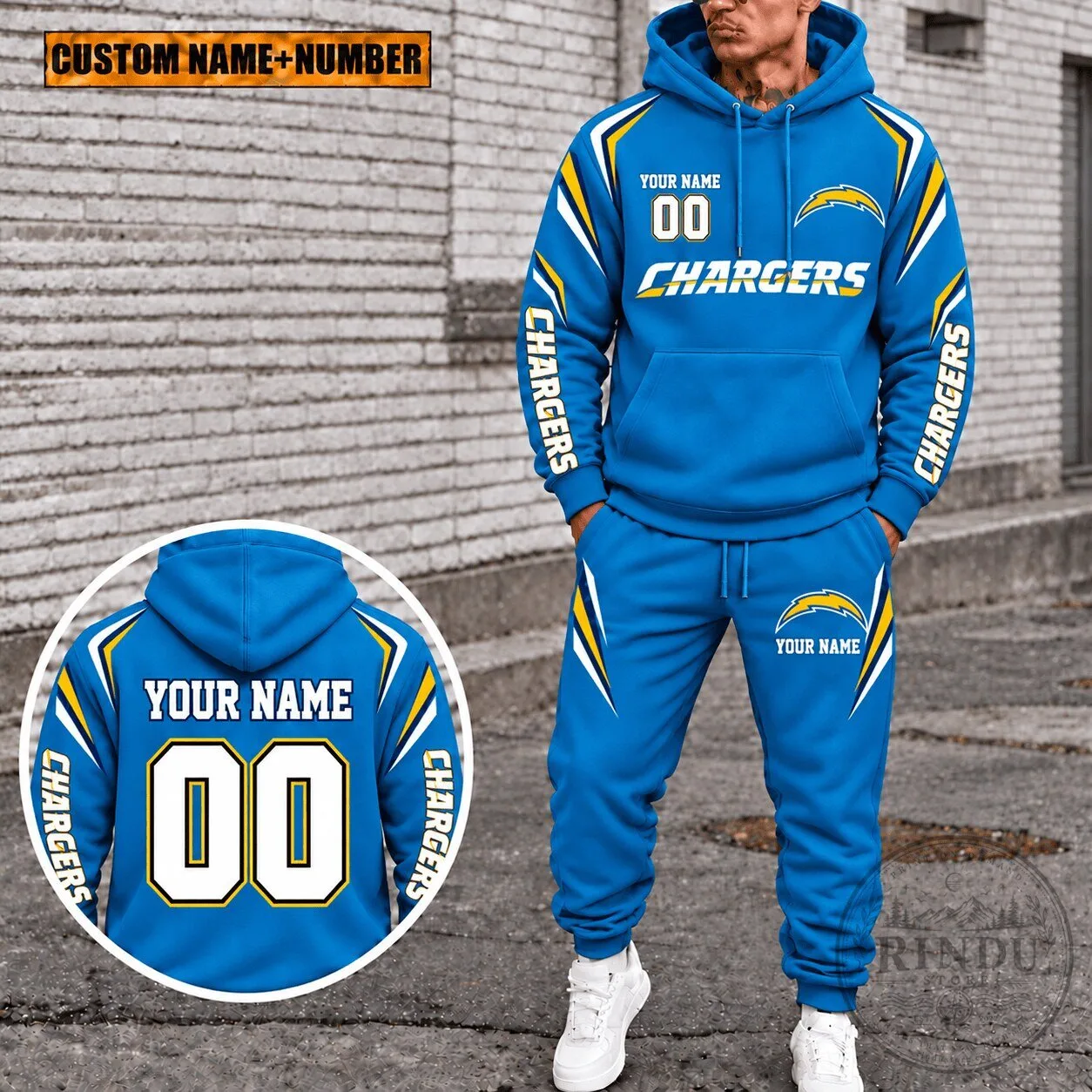 Los Angeles Chargers Personalized Hoodie Sweatshirt