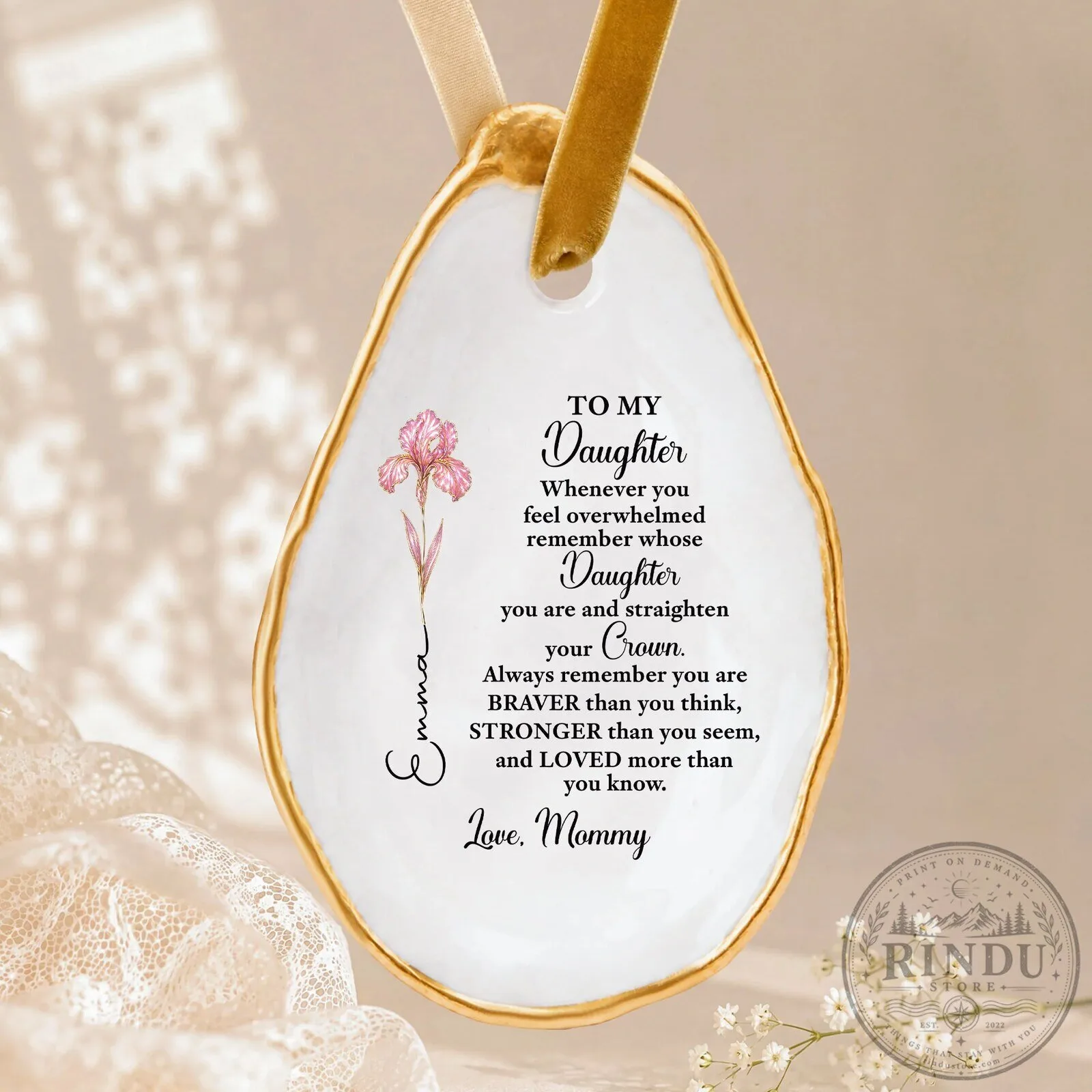 Granddaughter Crown Quote Personalized Christmas Tree Ornament 11 Granddaughter Crown Quote Personalized Christmas Tree Ornament