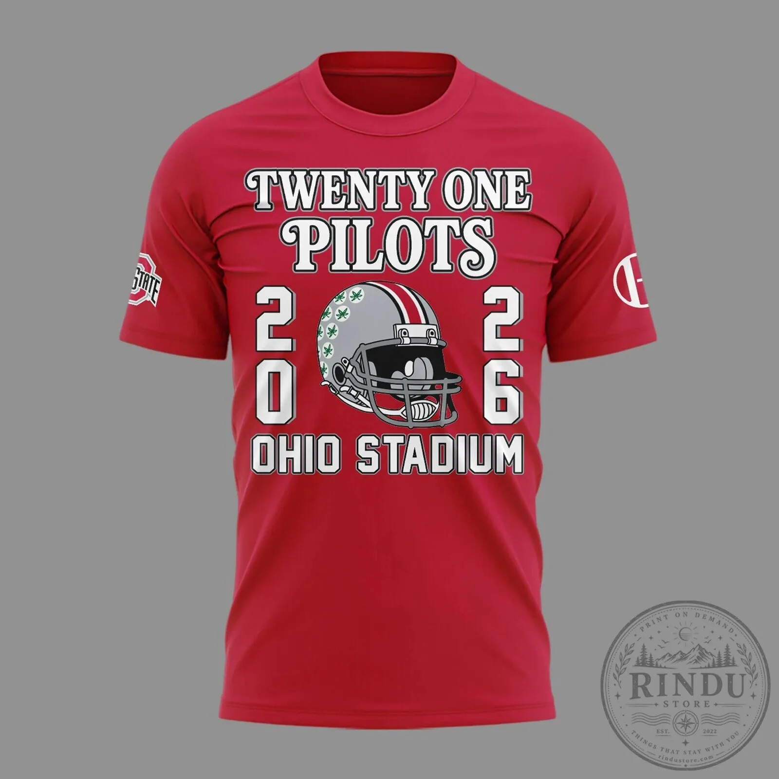 Twenty One Pilots Ohio State Football Concert Event T-Shirt 10 Twenty One Pilots Ohio State Football Concert Event T-Shirt