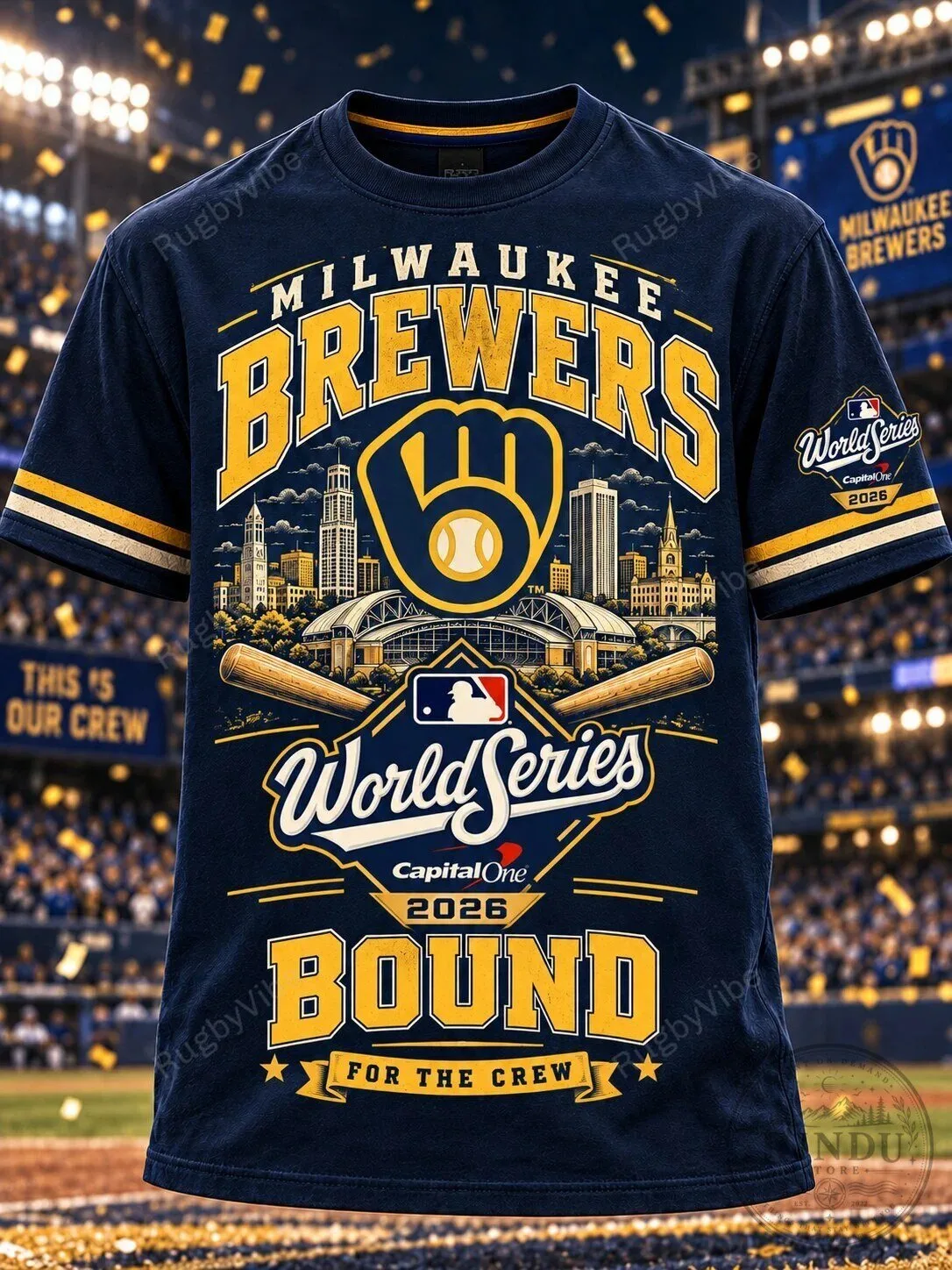 Milwaukee Brewers Baseball World Series Bound T-Shirt