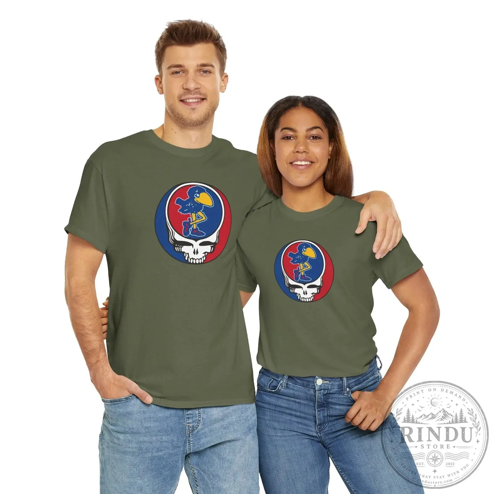 Kansas Jayhawks Grateful Dead Steal Your Face T-Shirt 5 Kansas Jayhawks Grateful Dead Steal Your Face T-Shirt