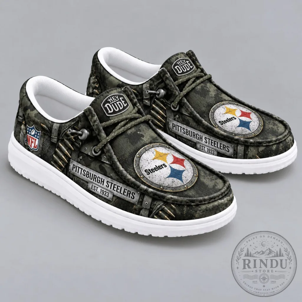 Pittsburgh Steelers Camouflage Hey Dude Style Shoes for Men and Women Pittsburgh Steelers Camouflage Hey Dude Style Shoes for Men and Women