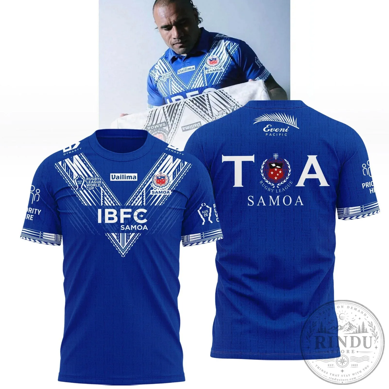 Toa Samoa Rugby League World Cup 2026 Home Kit Replica Football Jersey