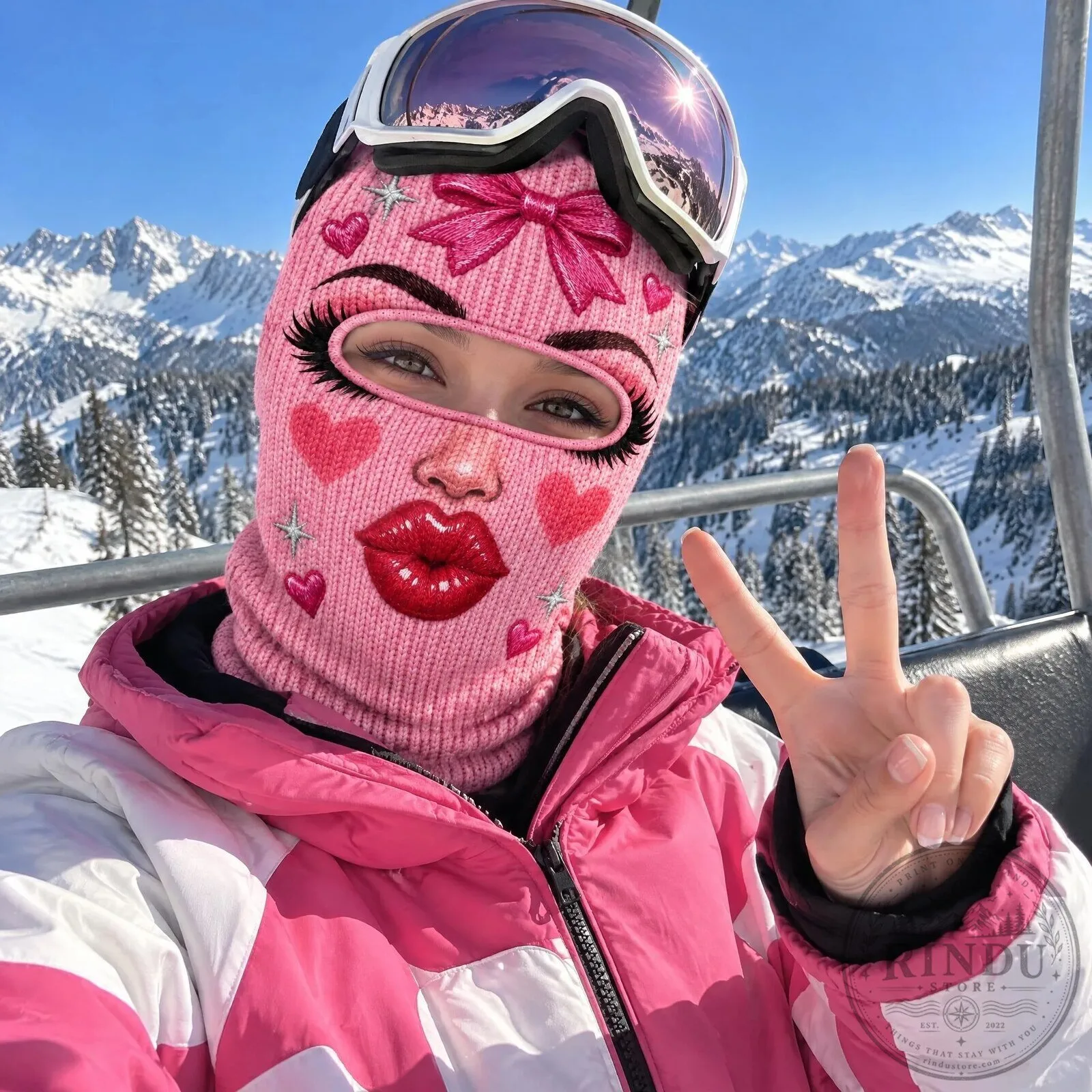 Funny Diva Costume Headwear for Ski Lovers - Personalized Ski Mask Balaclava