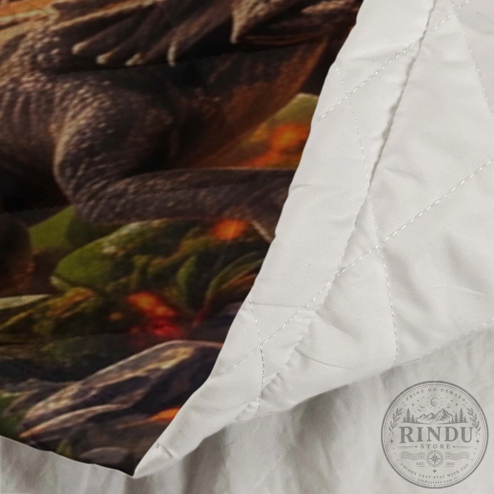 Personalized Jurassic Park Dinosaur Volcano Scene Quilted Bedding Set 24 Personalized Jurassic Park Dinosaur Volcano Scene Quilted Bedding Set