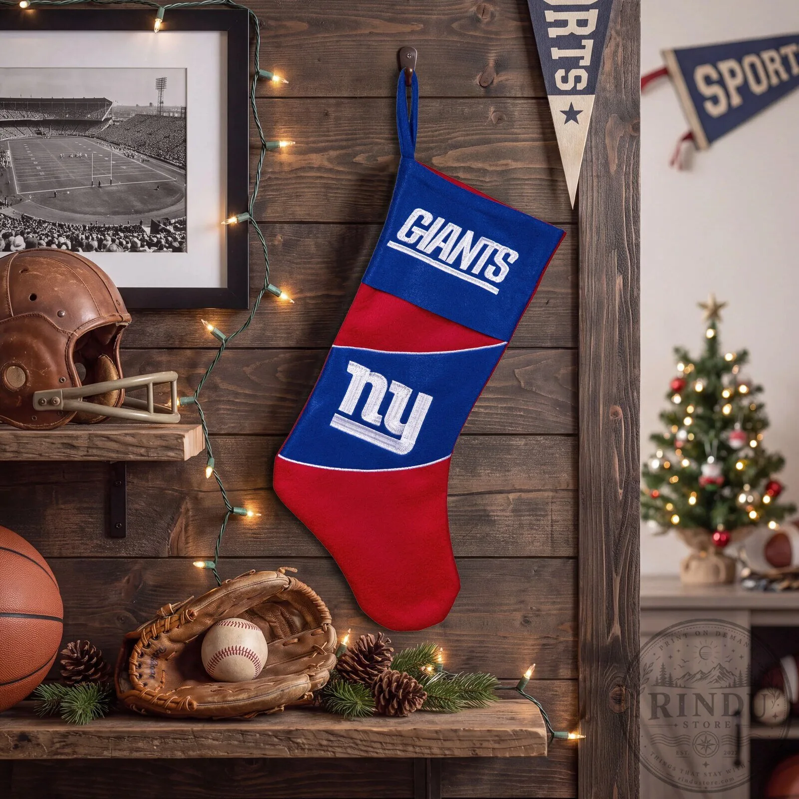 New York Giants NFL Football Team Christmas Stocking Holiday Decor