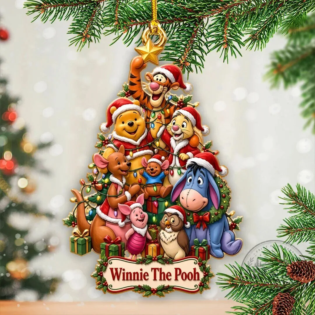 Winnie The Pooh Christmas Tree Holiday Ornament with Tigger and Eeyore 5 Winnie The Pooh Christmas Tree Holiday Ornament with Tigger and Eeyore