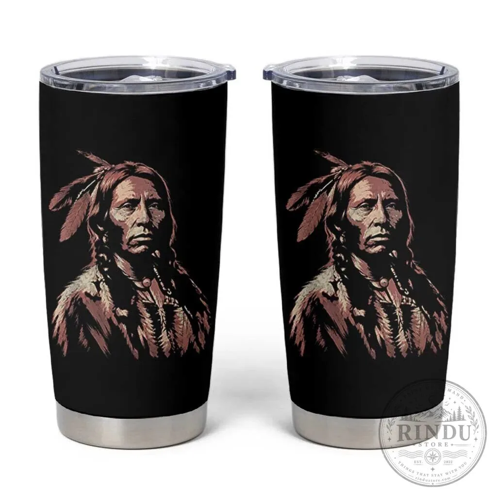 Crazy Horse Lakota Sioux Warrior Native American Indian Portrait Tumbler 3 Crazy Horse Lakota Sioux Warrior Native American Indian Portrait Tumbler