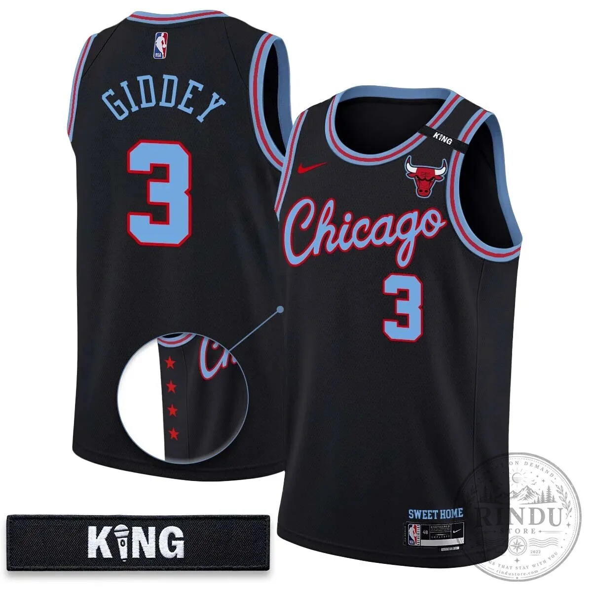 Chicago Bulls Derrick Jones Junior White 10 Year Anniversary Basketball Jersey 33 Chicago Bulls Derrick Jones Junior White 10 Year Anniversary Basketball Jersey